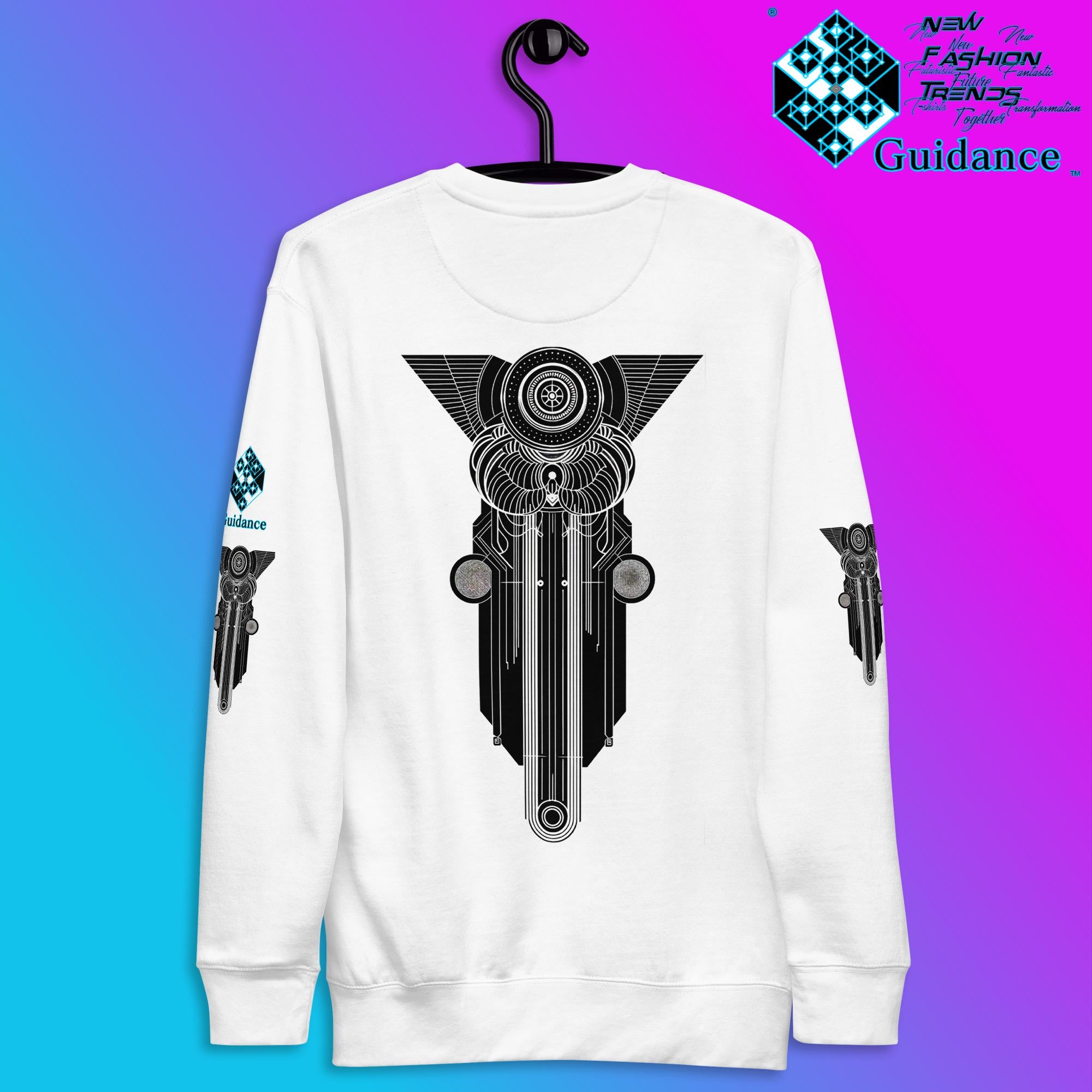 Inner Cosmos Sweatshirt with Celestial Spirit Design by XGuidance Black 3