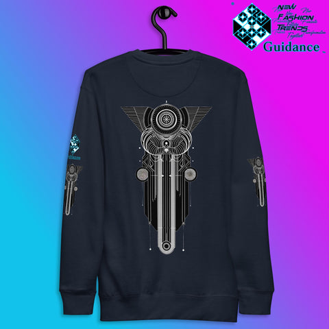 Inner Cosmos Sweatshirt with Celestial Spirit Design by XGuidance Black 30
