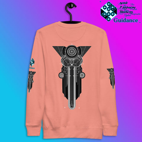 Inner Cosmos Sweatshirt with Celestial Spirit Design by XGuidance Black 7