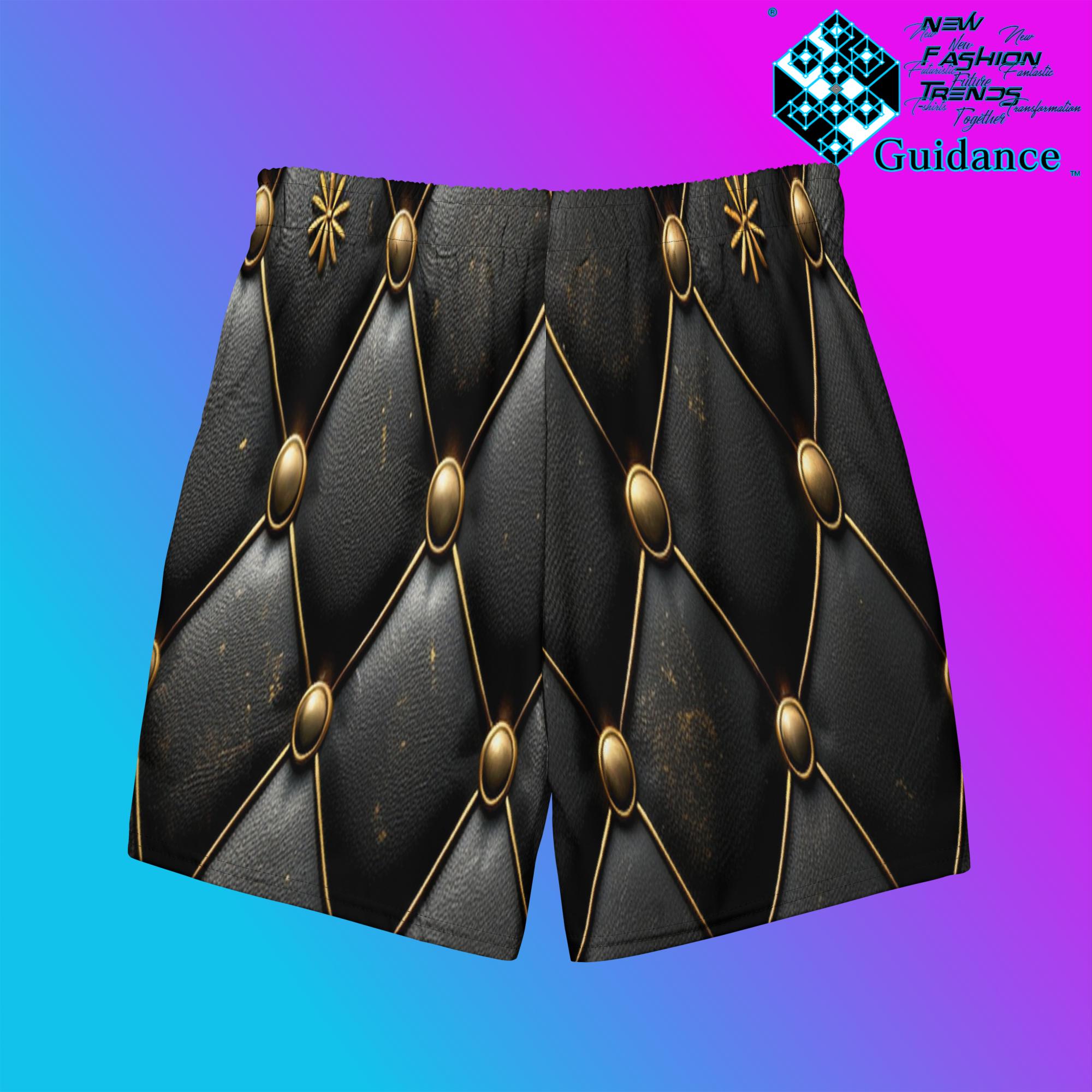 Jogger’s Trail Swim Trunks – Black Gold Diamond Grid by XGuidance 2XS 2