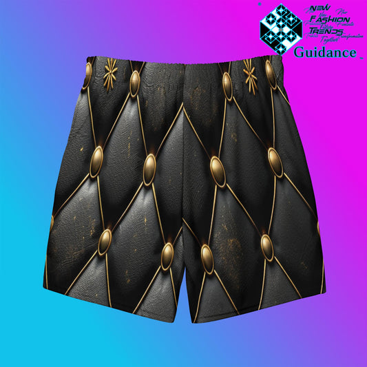 Jogger’s Trail Swim Trunks – Black Gold Diamond Grid by XGuidance 2XS 2