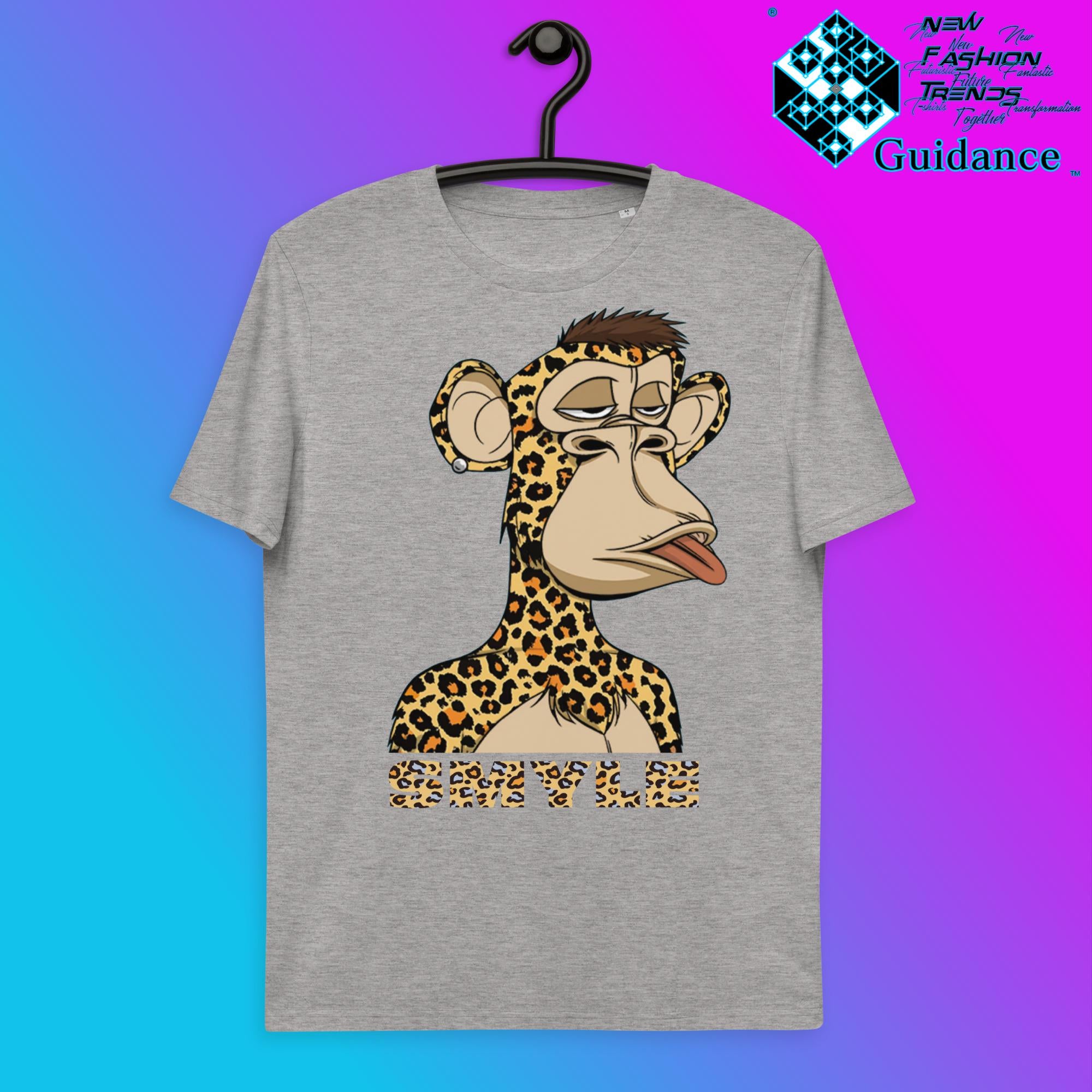 Joyful Monkey T-Shirt T-Shirts by XGuidance Heather Grey 3