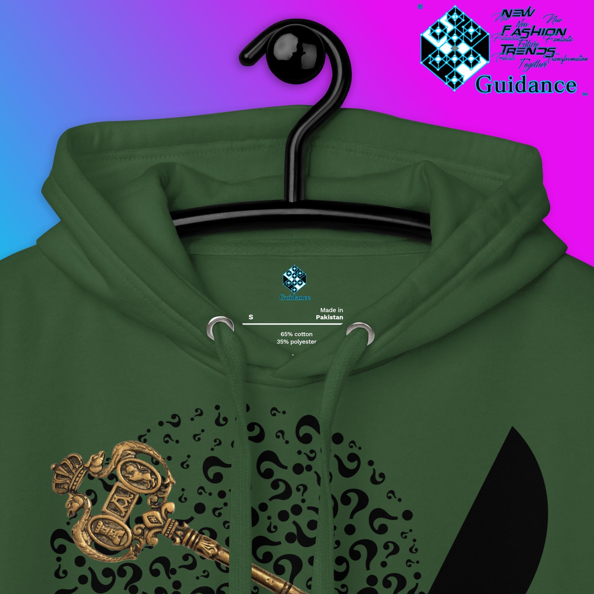 Key to Inquiry Hoodie with Curiosity Design by XGuidance Team Royal 15