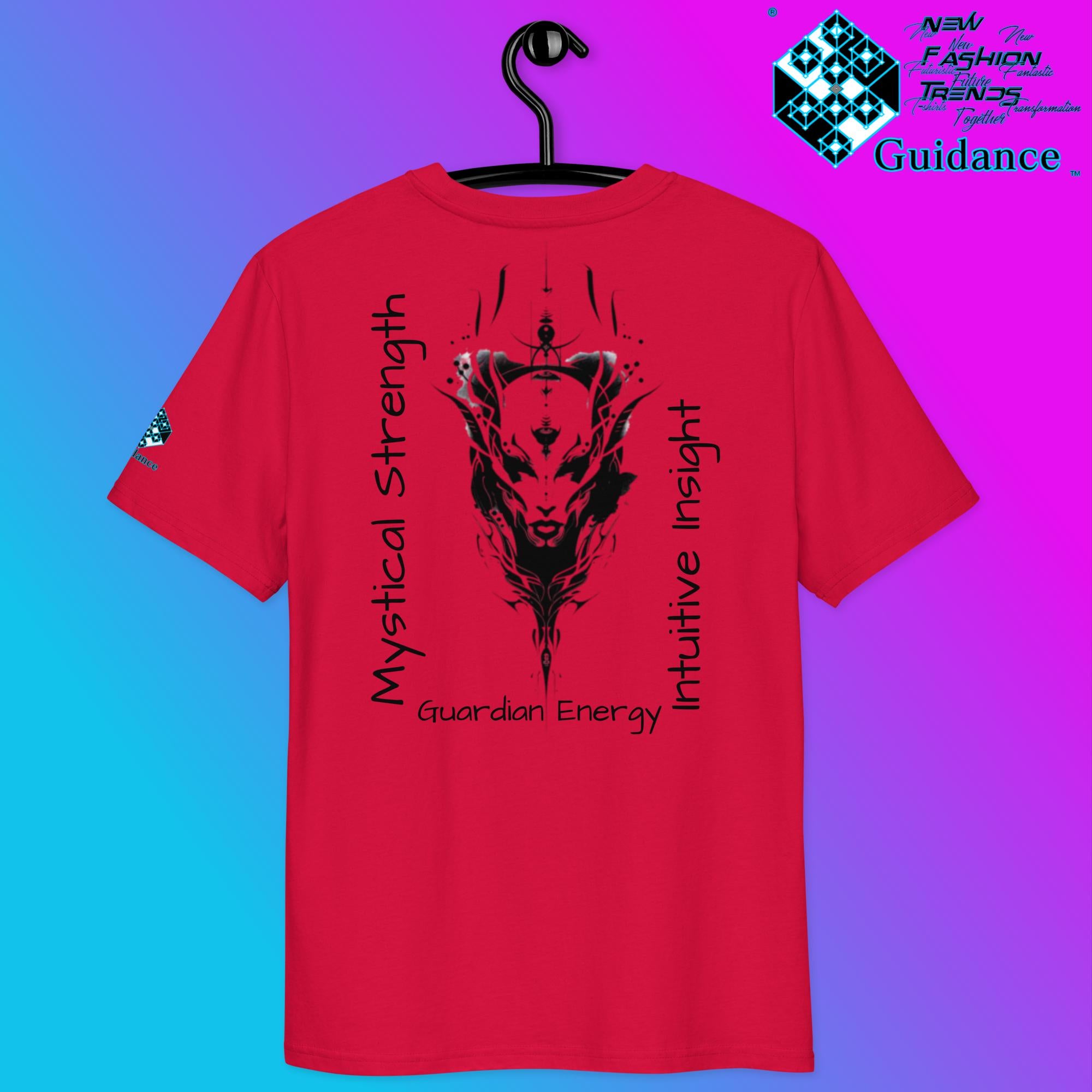 Lunar Protector T-Shirt – Wolf Spirit & Celestial Power by XGuidance Red 18