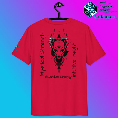 Lunar Protector T-Shirt – Wolf Spirit & Celestial Power by XGuidance Red 18