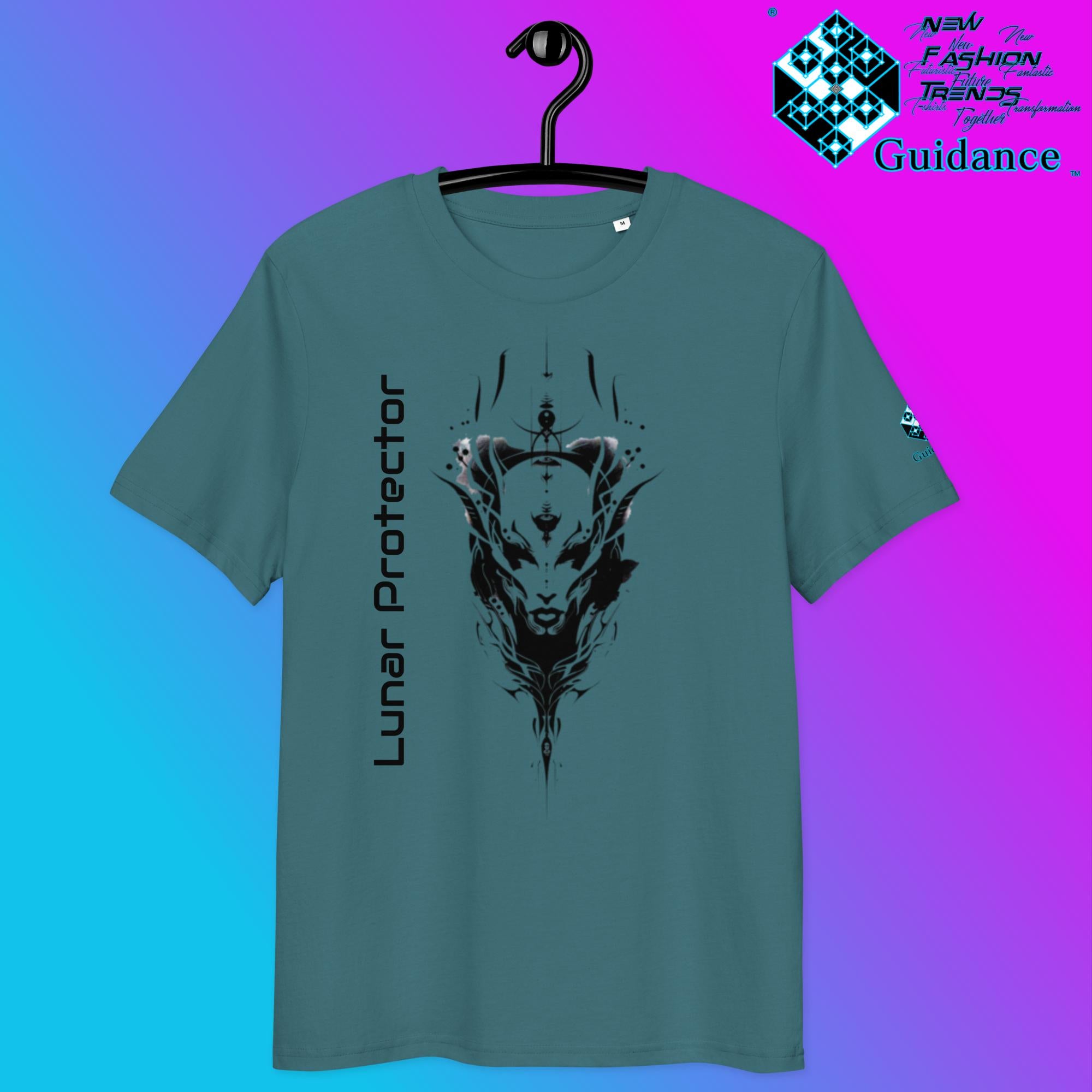 Lunar Protector T-Shirt – Wolf Spirit & Celestial Power by XGuidance Red 19