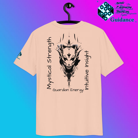 Lunar Protector T-Shirt – Wolf Spirit & Celestial Power by XGuidance Fraiche Peche 4
