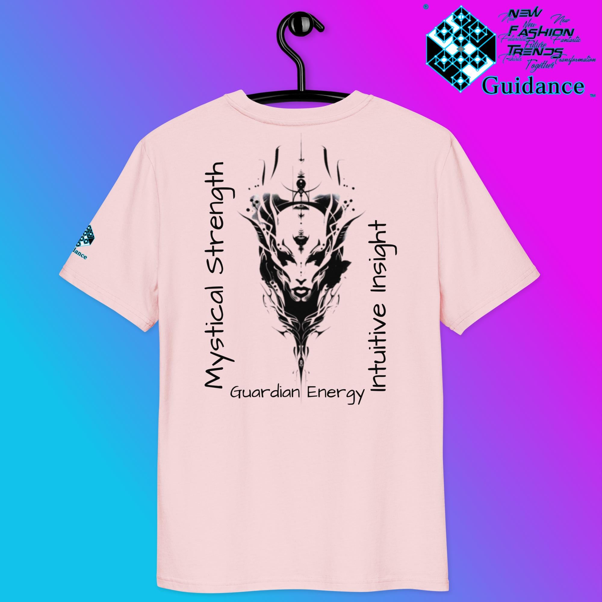 Lunar Protector T-Shirt – Wolf Spirit & Celestial Power by XGuidance Cotton Pink 6