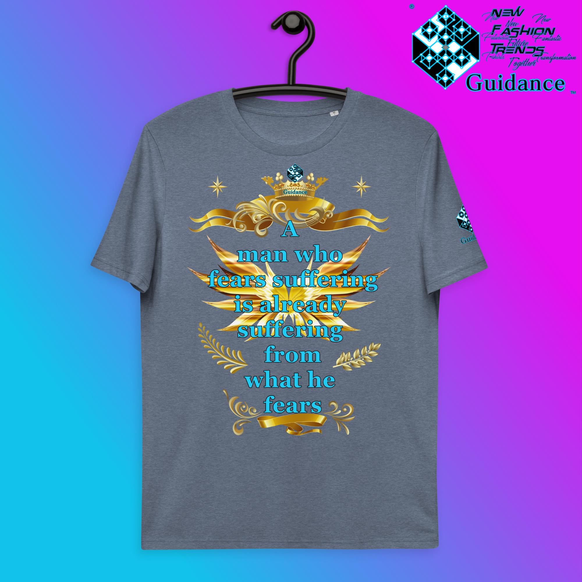 Man No Fears T-Shirt T-Shirts by XGuidance Dark Heather Blue 12