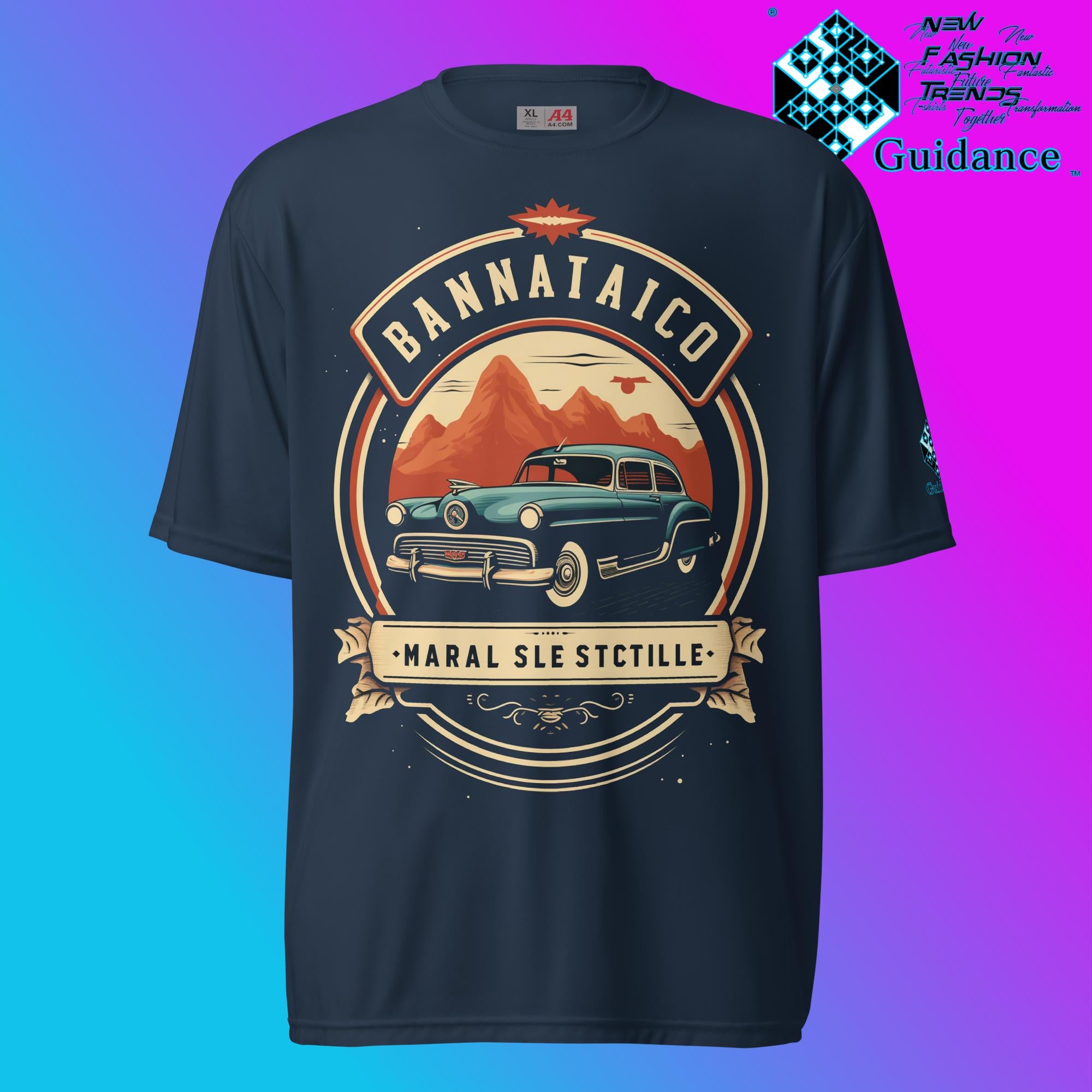 Maral Retro Vintage Car T Shirt by XGuidance Navy 4