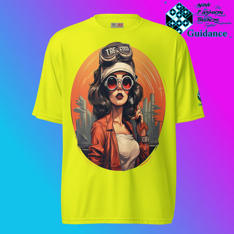 Mechanic Muse Retro T Shirt by XGuidance Safety Yellow 10