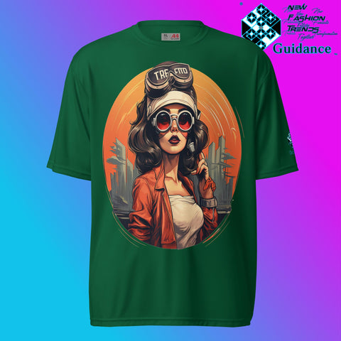 Mechanic Muse Retro T Shirt by XGuidance Forest Green 3