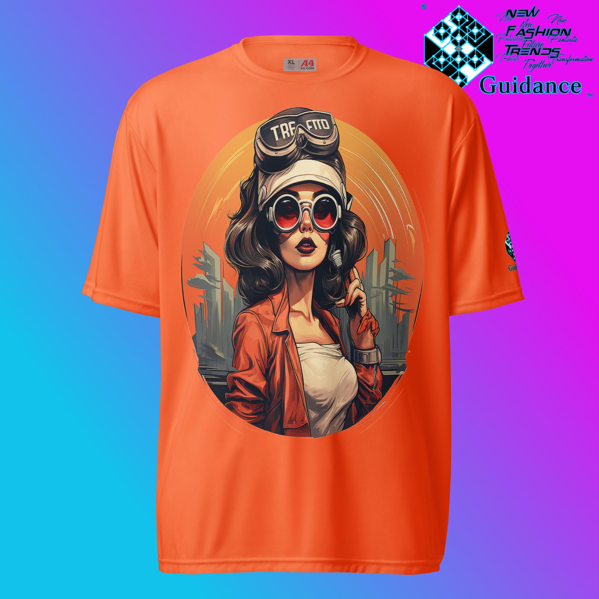 Mechanic Muse Retro T Shirt by XGuidance Safety Orange 9