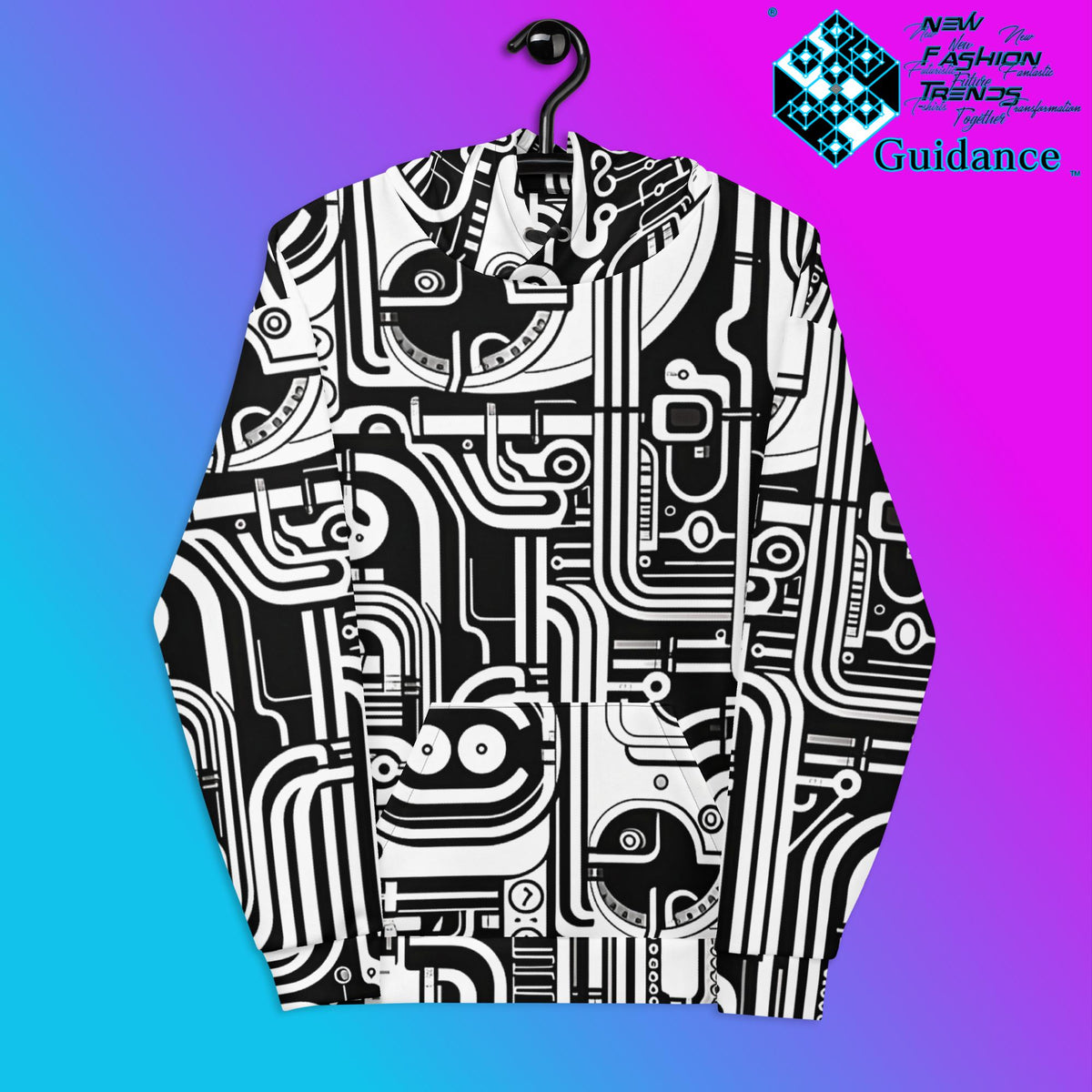 Mechanical Matrix Hoodie with Robotic Circuit Design by XGuidance XS 1