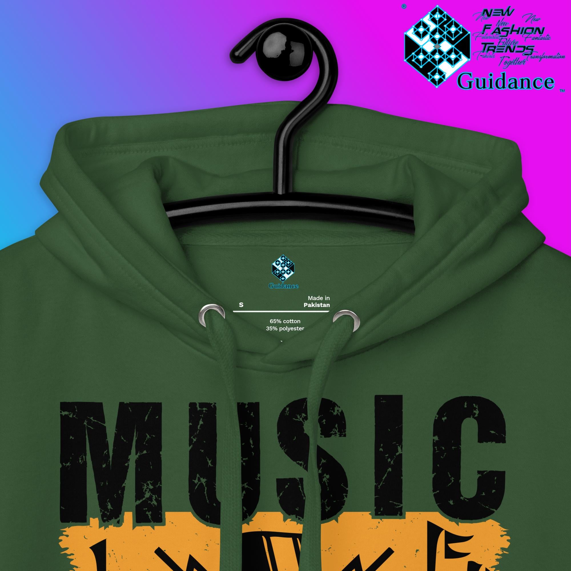 Melody of Change Hoodie with Music for Peace Design by XGuidance Team Royal 15