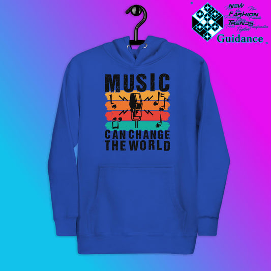 Melody of Change Hoodie with Music for Peace Design by XGuidance Team Royal 1