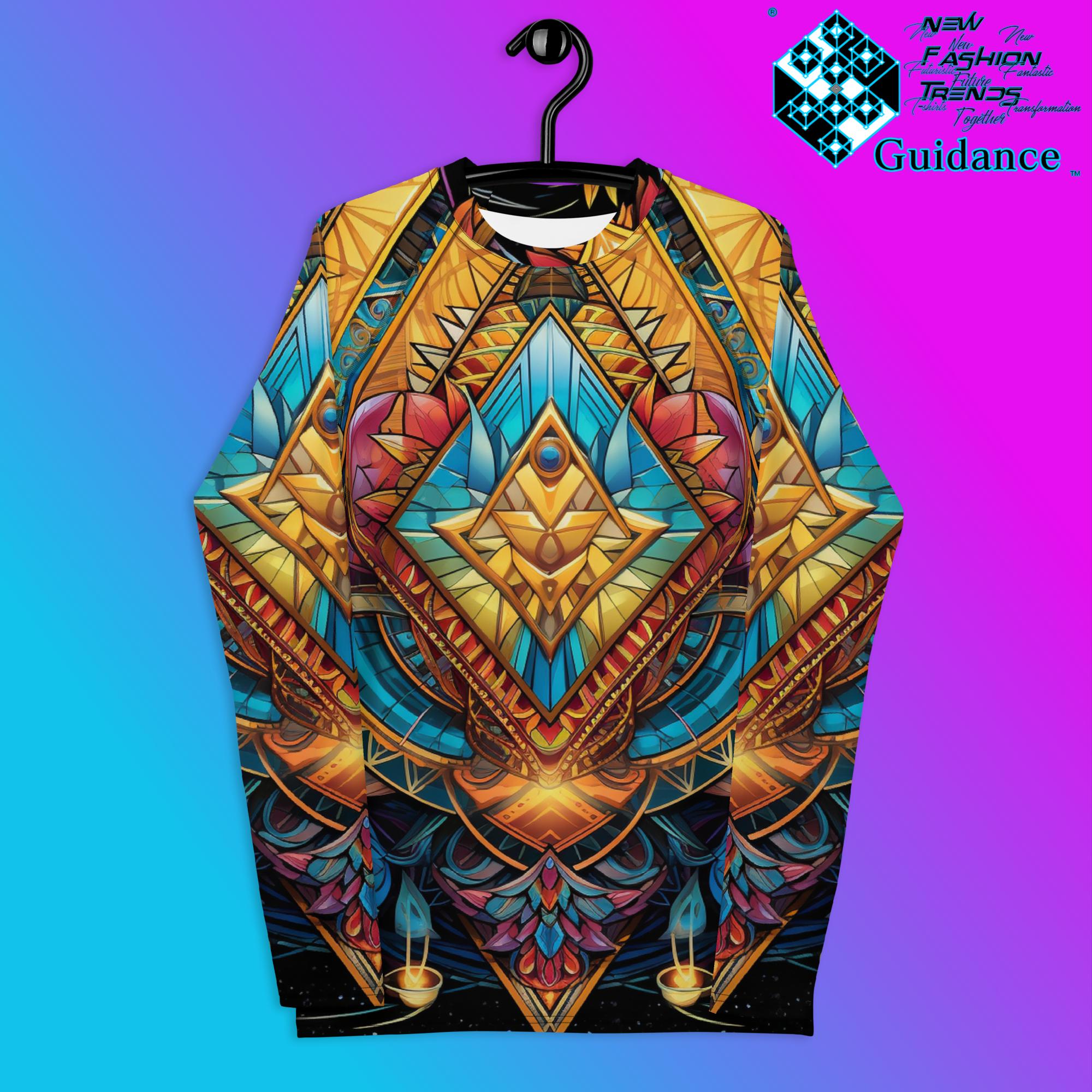 Men’s Psychedelic Long Sleeve Rash Guard by XGuidance XS 1