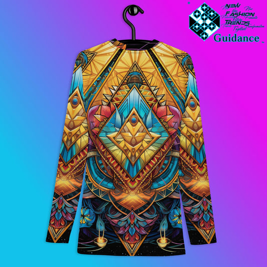 Men’s Psychedelic Long Sleeve Rash Guard by XGuidance XS 2