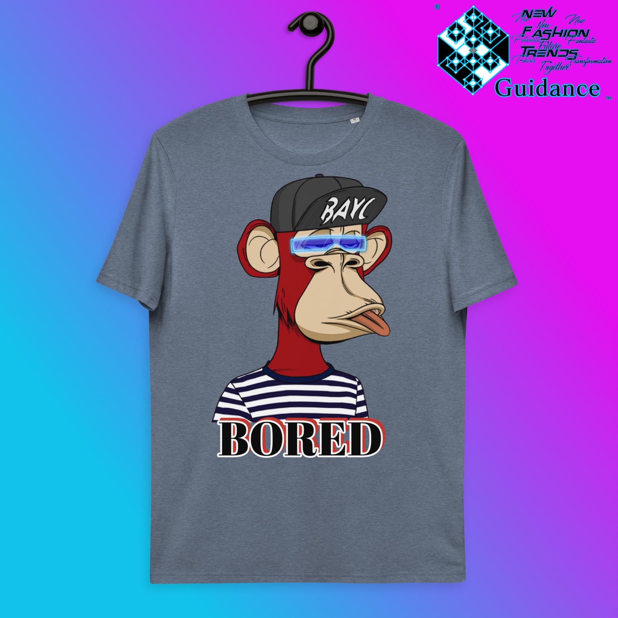 Mischievous Monkey T-Shirt T-Shirts by XGuidance Dark Heather Blue 11
