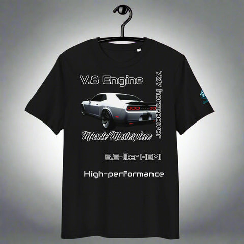 Modern Muscle Car T-Shirt – V8 Power & Bold Rear Design by XGuidance Black 1