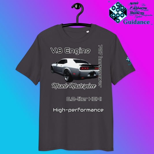 Modern Muscle Car T-Shirt – V8 Power & Bold Rear Design by XGuidance Anthracite 2