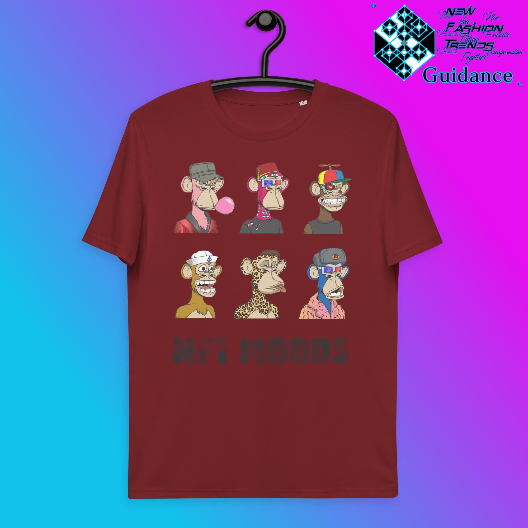 Monkey Moods T-Shirt T-Shirts by XGuidance Burgundy 10