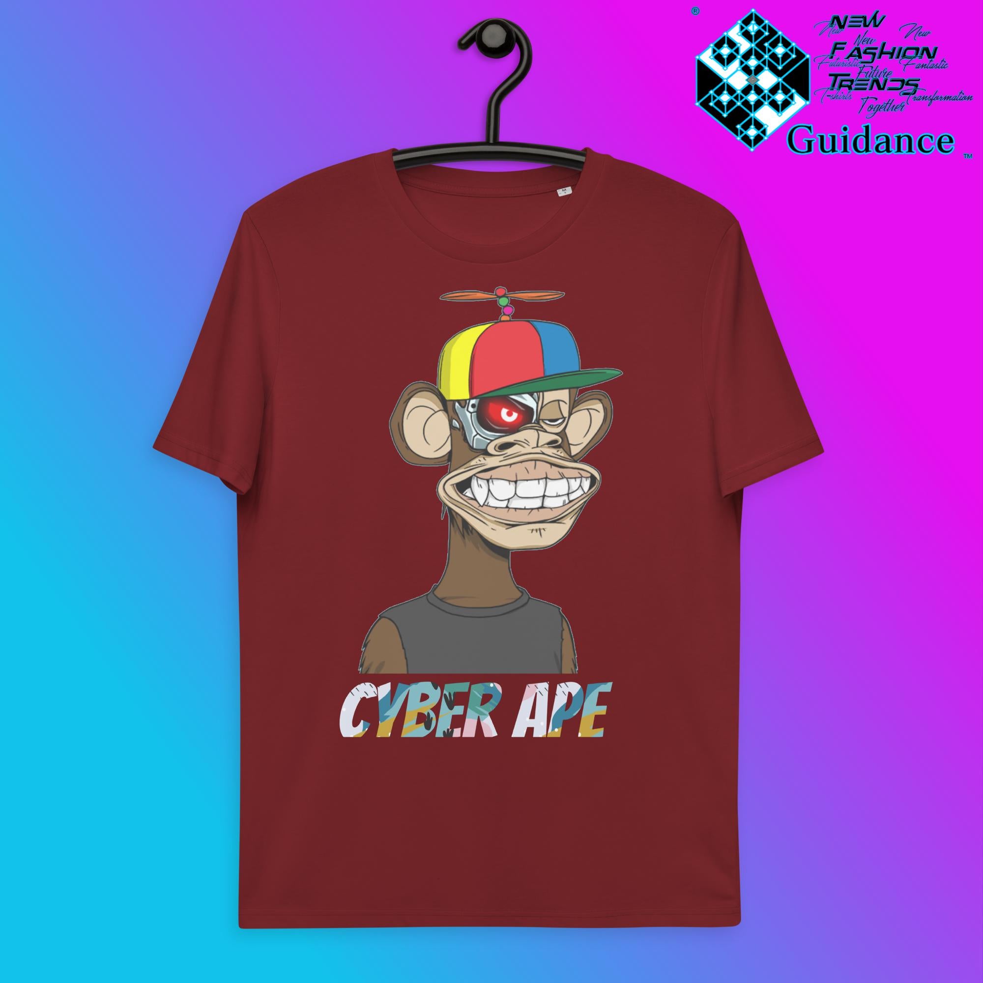 Monkey Terminator T-Shirt T-Shirts by XGuidance Burgundy 10