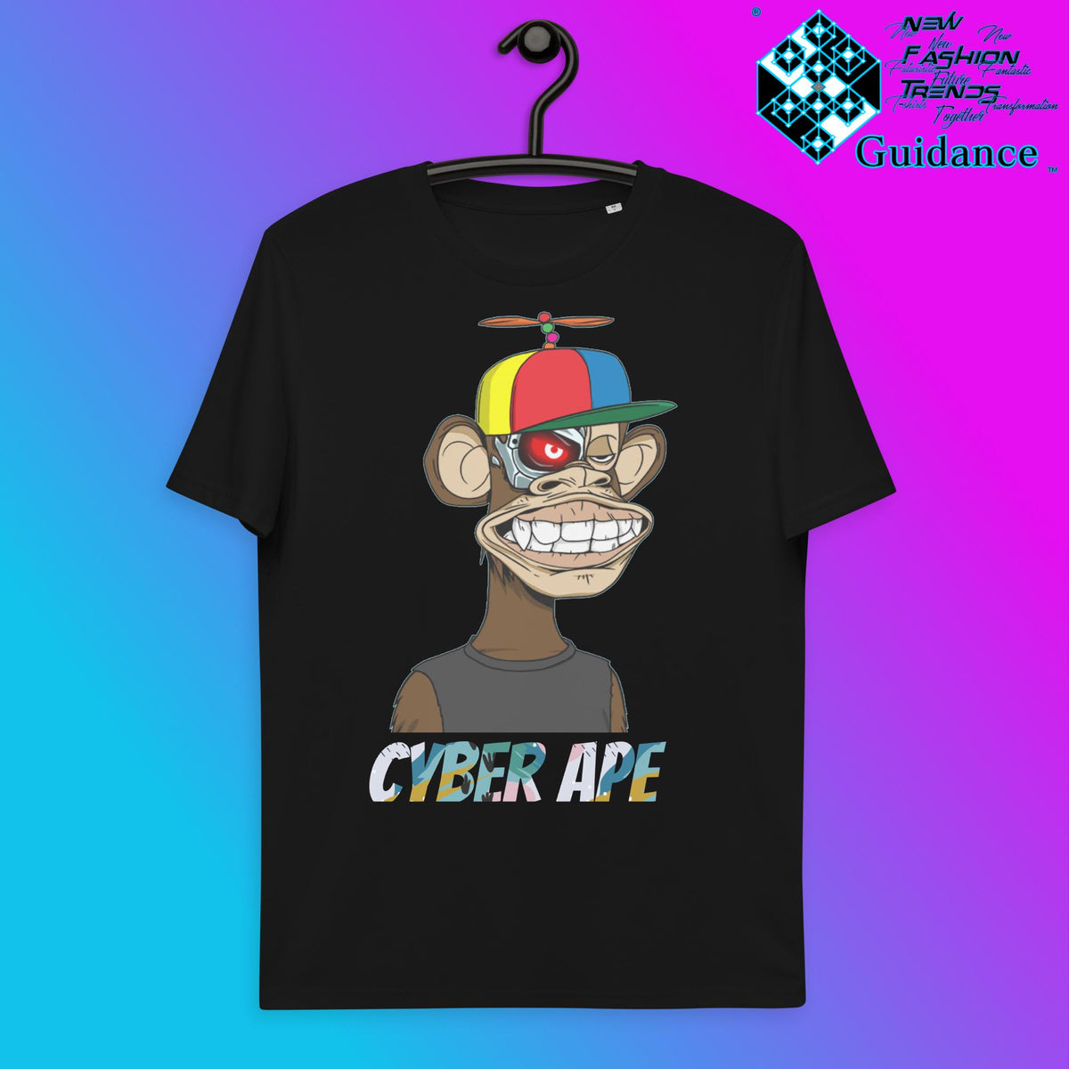 Monkey Terminator T-Shirt T-Shirts by XGuidance Black 1