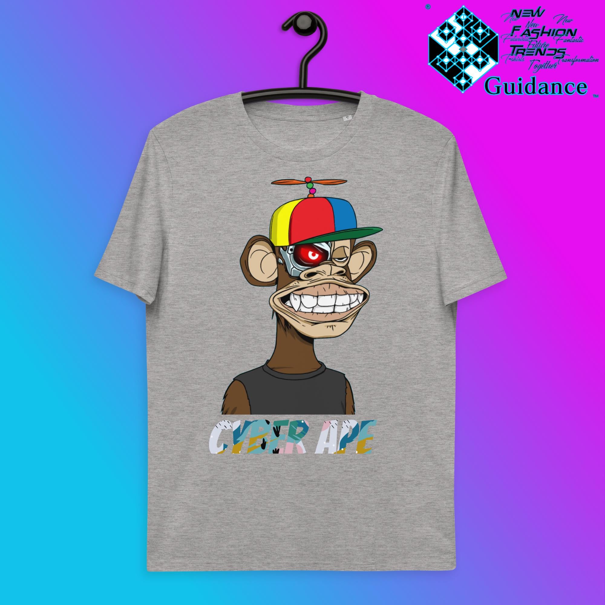 Monkey Terminator T-Shirt T-Shirts by XGuidance Heather Grey 3