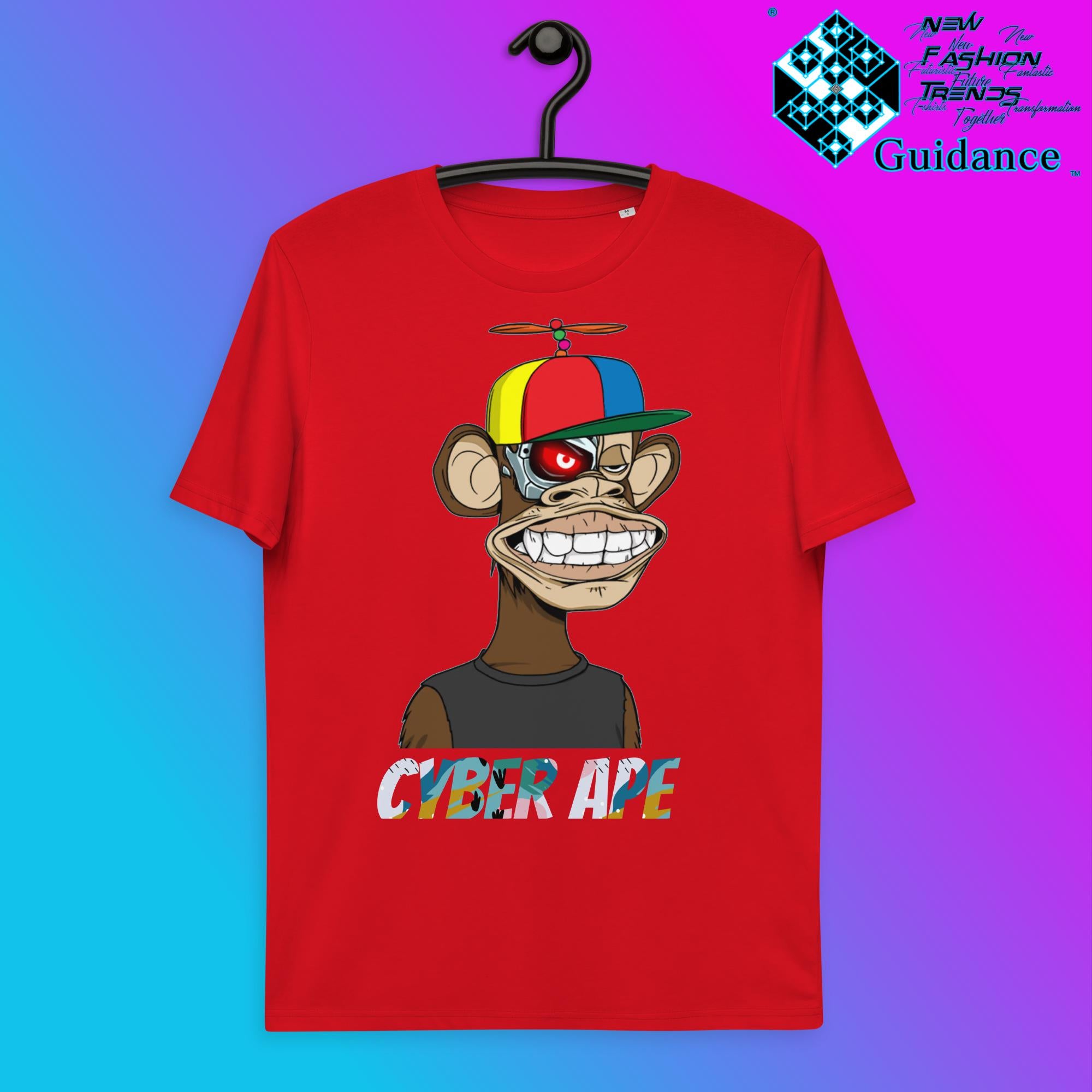 Monkey Terminator T-Shirt T-Shirts by XGuidance Red 4