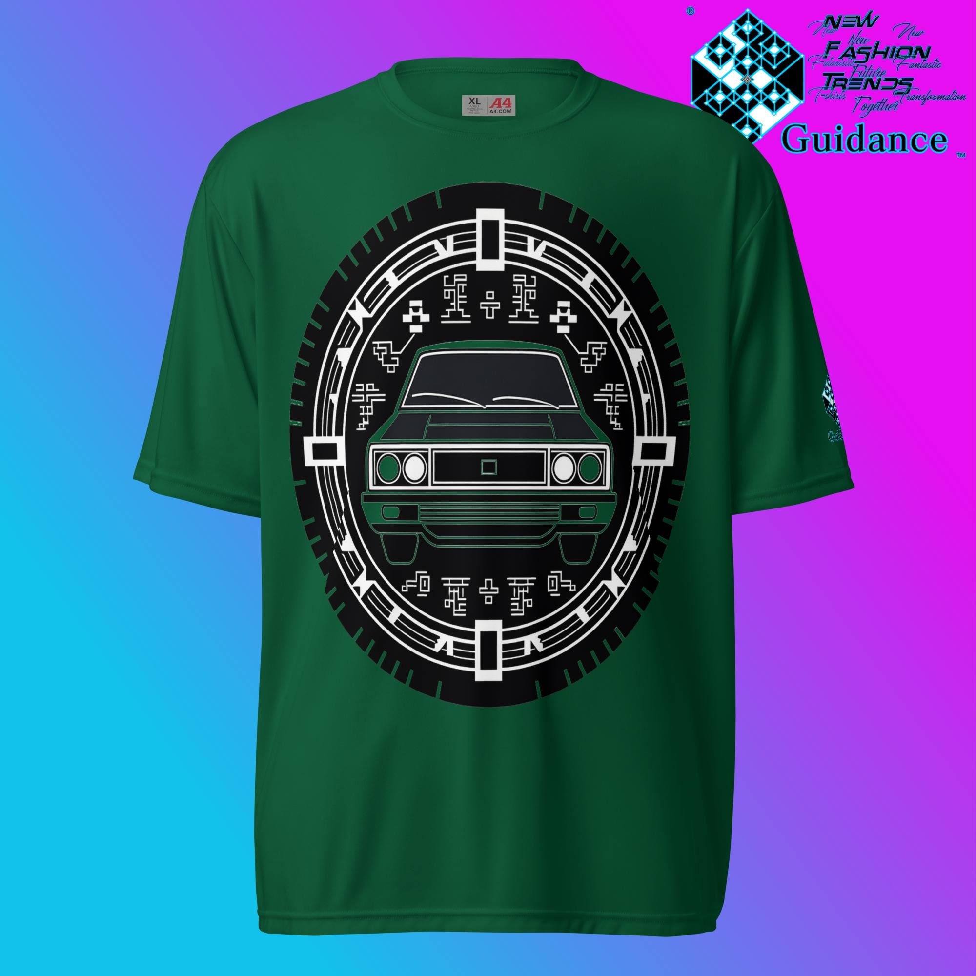 Monochrome Cruise Vintage T Shirt by XGuidance Forest Green 3