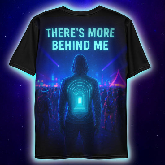 More Behind Me Portal Backprint T-Shirt, Neon Rave T-Shirts by XGuidance XS 2