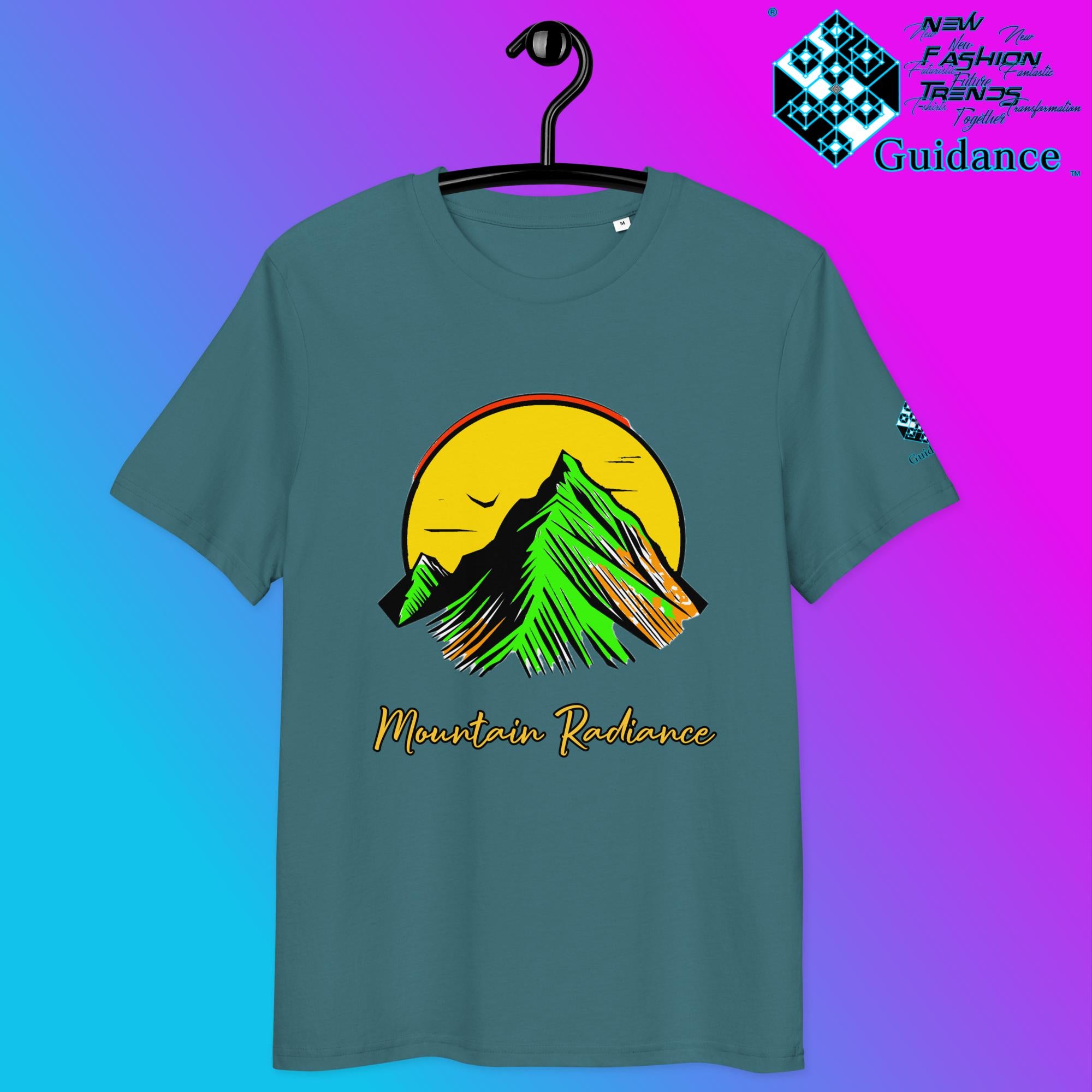 Mountain Radiance T-Shirt – Vibrant Nature & Sun Design by XGuidance Stargazer 15