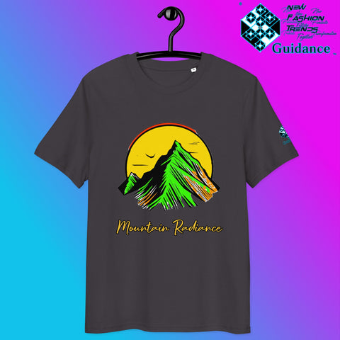 Mountain Radiance T-Shirt – Vibrant Nature & Sun Design by XGuidance Anthracite 4