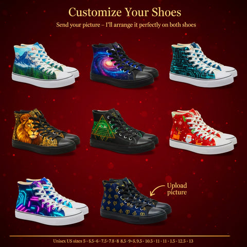 Custom High-Top Canvas Shoes – Personalized Photo Sneakers