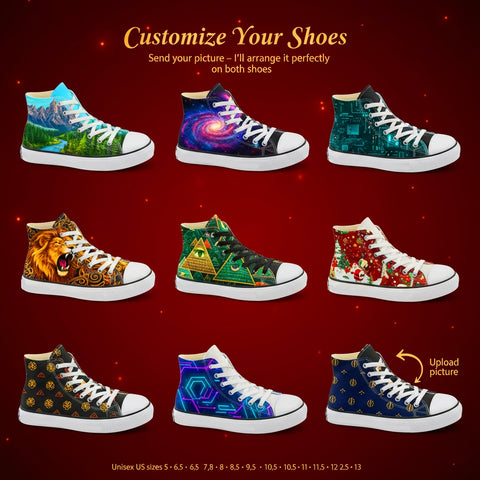 Custom High-Top Canvas Shoes – Personalized Photo Sneakers
