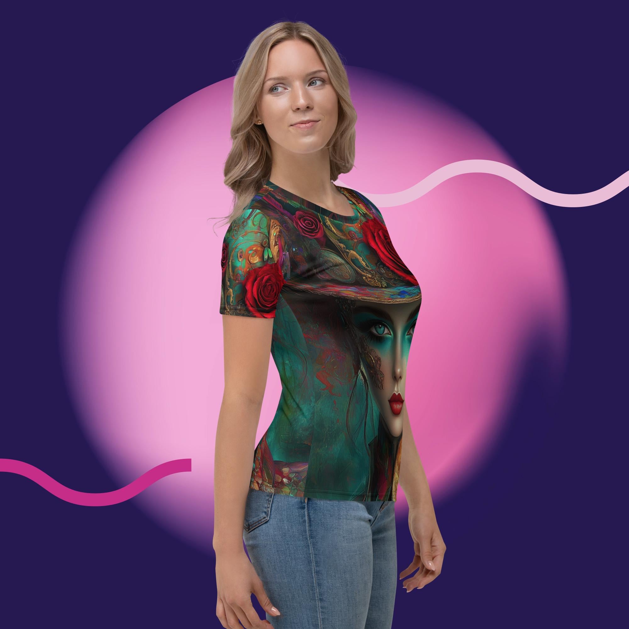 Mystic Muse Tee – Artistic Fantasy Shirt with Vibrant Hues by XGuidance XS 4