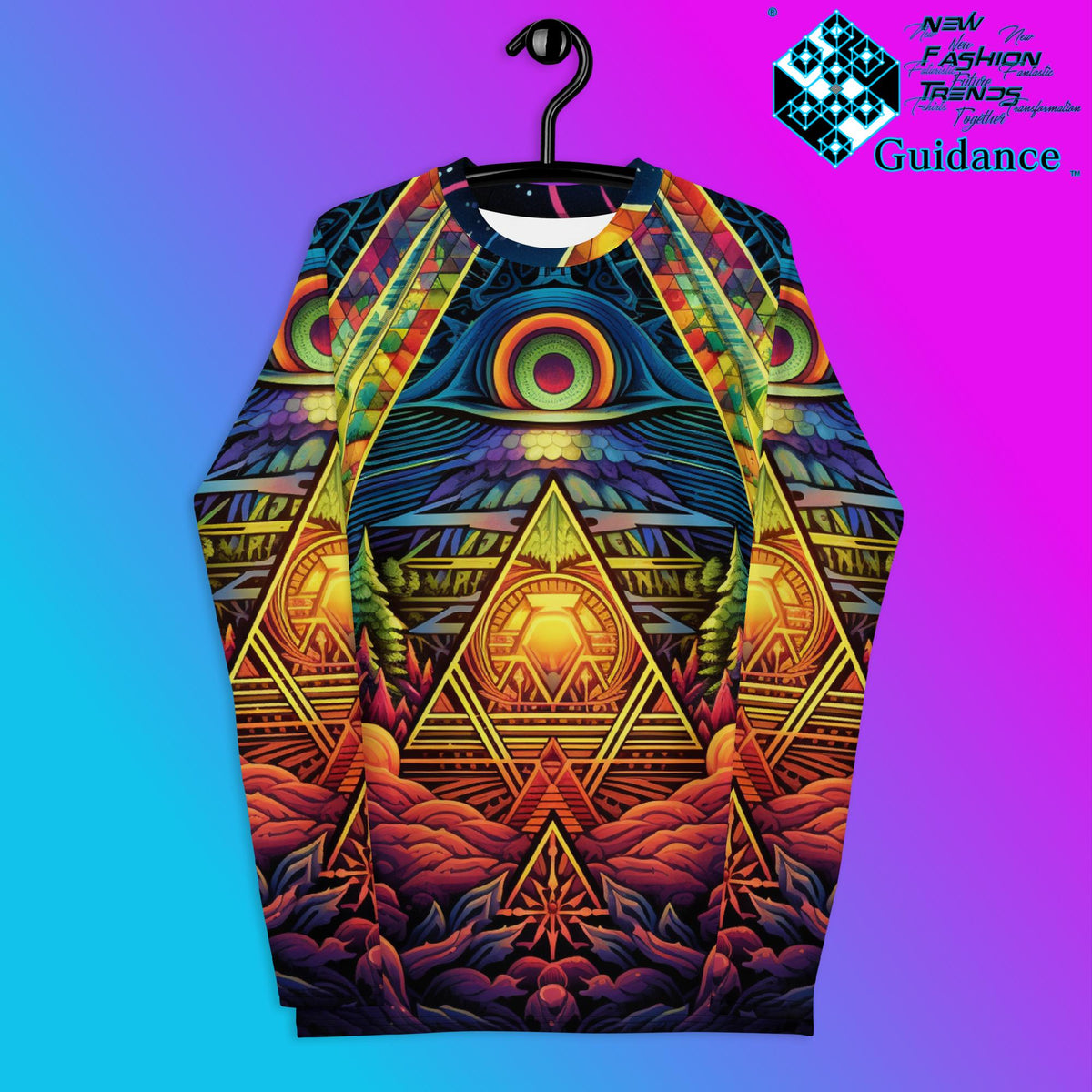 Mystic Whispers Psychedelic Long Sleeve Rash Guard by XGuidance XS 1