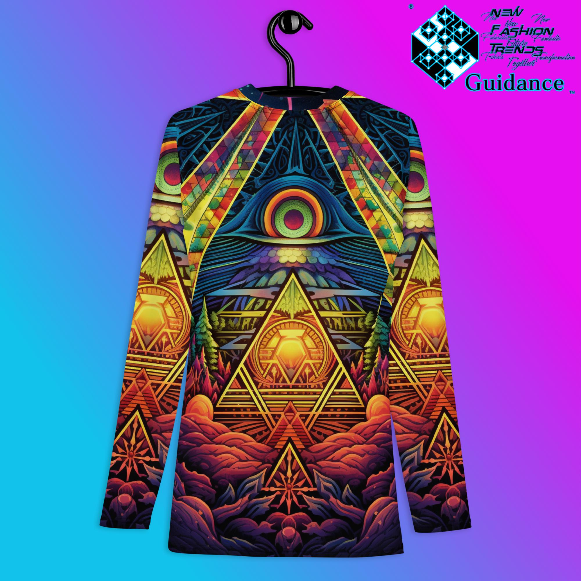 Mystic Whispers Psychedelic Long Sleeve Rash Guard by XGuidance XS 2
