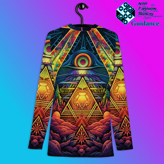 Mystic Whispers Psychedelic Long Sleeve Rash Guard by XGuidance XS 2