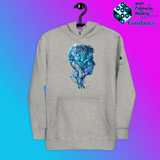 Nature’s Reflection Hoodie – Human and Tree Symbolism by XGuidance Carbon Grey 2