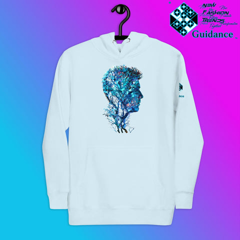Nature’s Reflection Hoodie – Human and Tree Symbolism by XGuidance Sky Blue 8