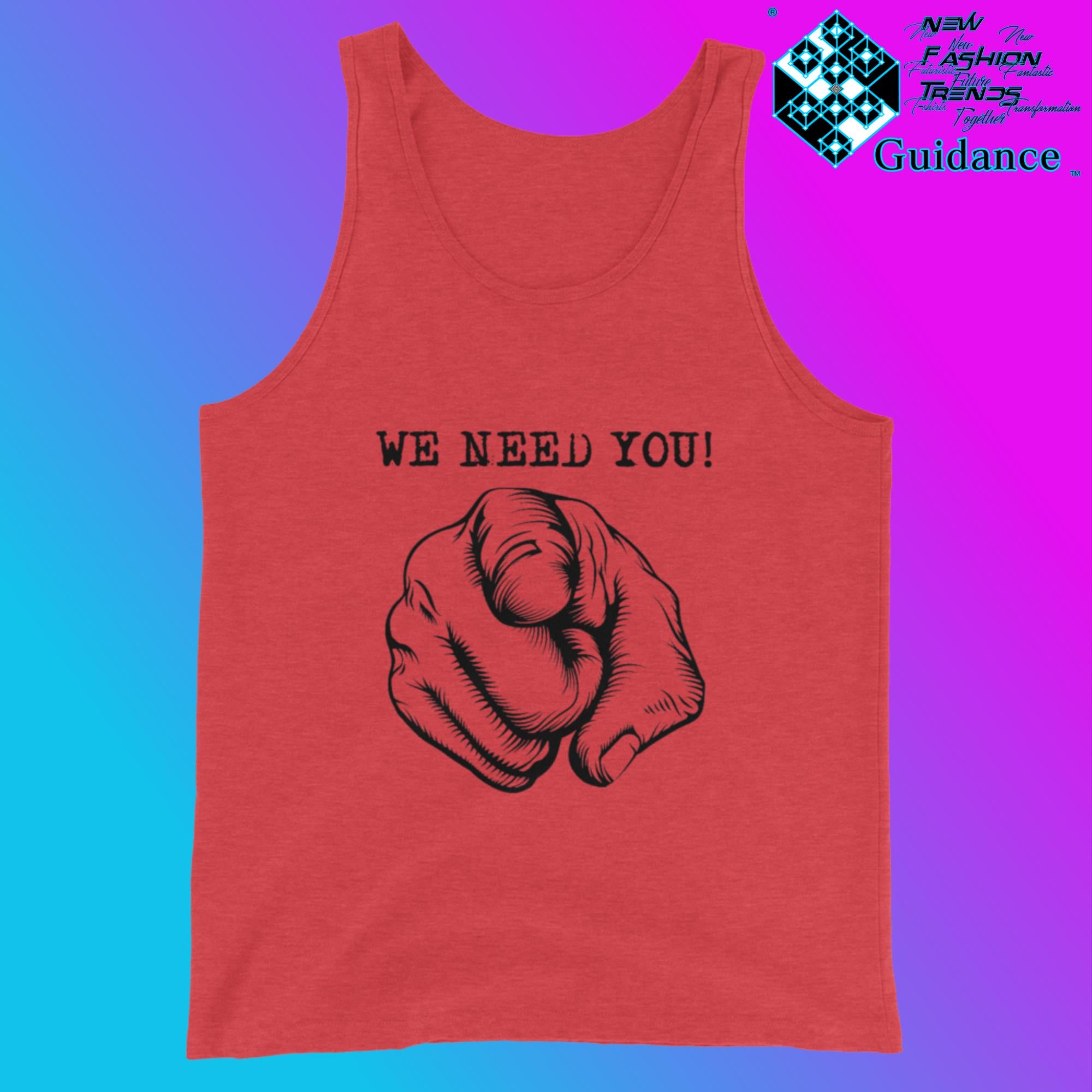 Need You - Tank Tops Tank Tops by XGuidance Red Triblend 4