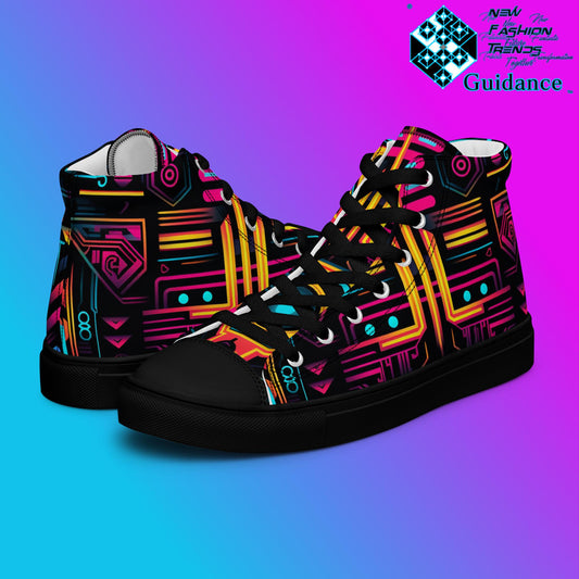 Neo Radiance – Futuristic Neon Sneakers Sneakers by XGuidance Black 1