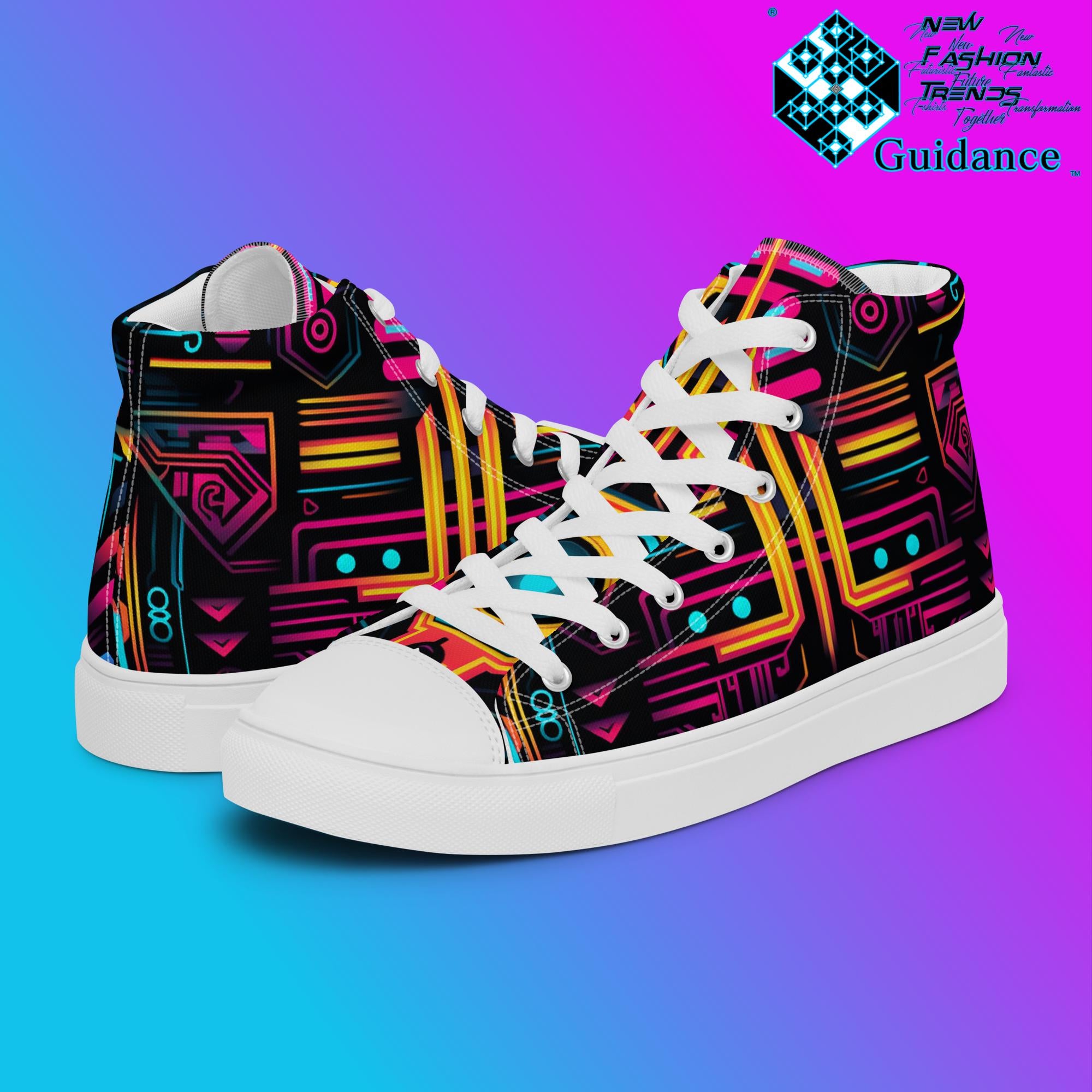 Neo Radiance – Futuristic Neon Sneakers Sneakers by XGuidance White 2