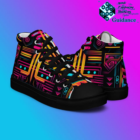 Neo Radiance – Futuristic Neon Sneakers Sneakers by XGuidance Black 8