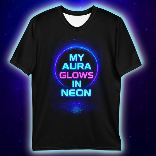 Neon Aura Halo T-Shirt, Festival Streetwear T-Shirts by XGuidance XS 2