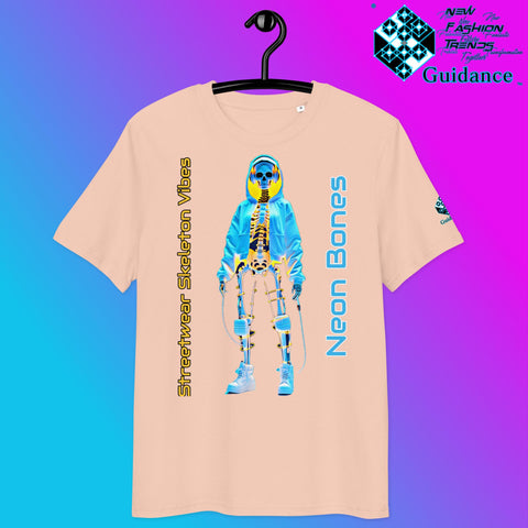 Neon Bones Tee – Futuristic X-Ray Skeleton Streetwear by XGuidance Fraiche Peche 10
