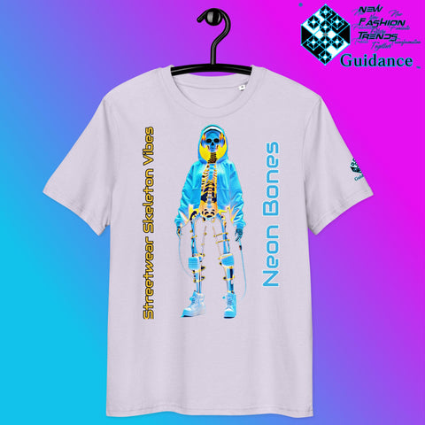 Neon Bones Tee – Futuristic X-Ray Skeleton Streetwear by XGuidance Lavender 14