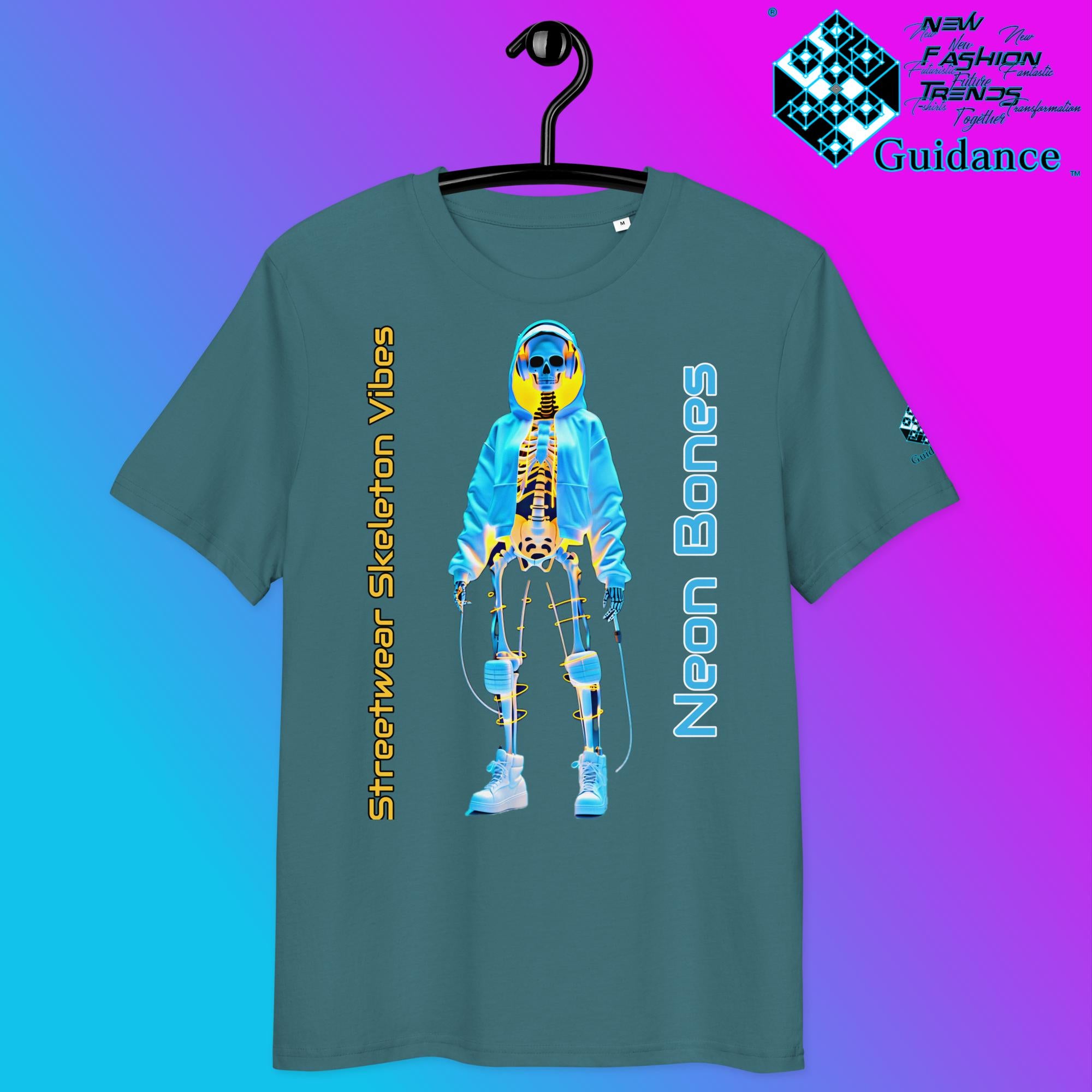 Neon Bones Tee – Futuristic X-Ray Skeleton Streetwear by XGuidance Stargazer 16